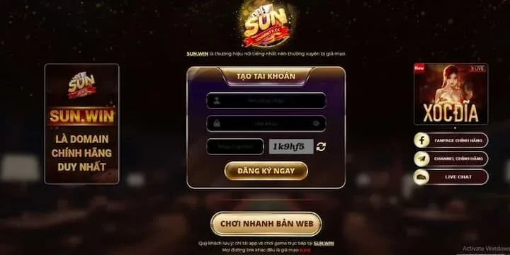 Sự khác biệt về giao diện giữa Sunwin chính hãng và giả mạo